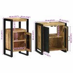 vidaXL Ensemble de mobilier de salle de bain avec étagère avec stockage avec porte 2 Pièces