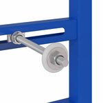 vidaXL Support mural de salle de bain Bleu 50 x 17.5 x 136 cm Acier