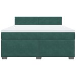 vidaXL Sommier à lattes de lit et matelas Vert foncé 180x200cm Velours