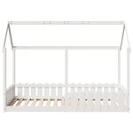 vidaXL Cadre de lit d'enfants forme de maison 90x200cm bois massif pin