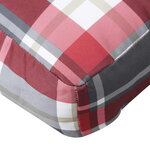 vidaXL Coussins de palette 2 Pièces motif à carreaux rouge tissu