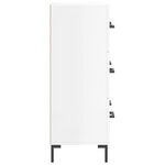 vidaXL Buffet Blanc brillant 69 5x34x90 cm Bois d'ingénierie