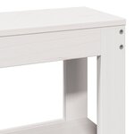 vidaXL Cadre de lit avec tête de lit blanc 150x200 cm bois pin massif