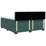 vidaXL Sommier à lattes de lit et matelas Vert foncé 200x200cm Velours