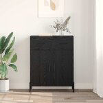 vidaXL Buffet Chêne noir 69 5 x 34 x 90 cm Bois d'ingénierie