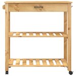 vidaXL Chariot de cuisine MONZA 84x40x88 5 cm bois massif de pin