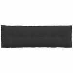 vidaXL Coussin de Dos Noir 160 x 50 cm Tissu en microfibre
