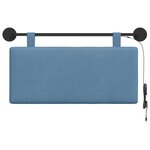 vidaXL Tête de lit suspendue Bleu Tissu en velours côtelé