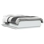 vidaXL Cadre de lit avec lumières LED blanc 120x200 cm bois ingénierie
