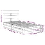 vidaXL Cadre de lit sans matelas 75x190 cm bois de pin massif