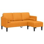 vidaXL Ensemble de Canapés avec coussin Jaune foncé Polyester