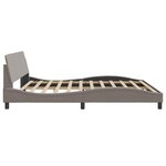 vidaXL Cadre de lit Dover taupe 200x200 cm tissu