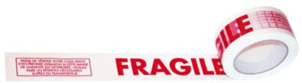 Lot de 6 rouleaux adhésifs fragile  silencieux : 48 mm x 100 mètres