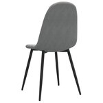 vidaXL Chaises à manger lot de 2 Gris clair Velours