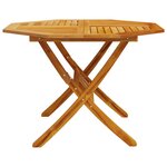 vidaXL Table pliable de jardin Ø110x75 cm bois d'acacia solide