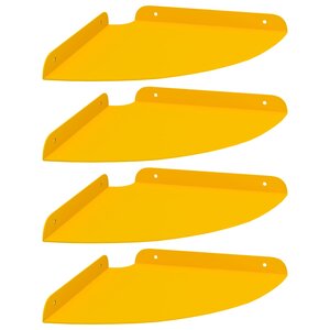 vidaXL Étagère flottante 4 Pièces Jaune moutarde 24 x 24 x 2 cm