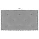vidaXL Coussins de plancher de palette 5 Pièces Gris Coton