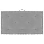 vidaXL Coussins de plancher de palette 5 Pièces Gris Coton