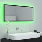 Vidaxl miroir à led de bain noir brillant 100x8 5x37 cm aggloméré