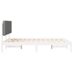 vidaXL Cadre de lit avec tête de lit rembourrée Gris clair