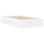 vidaXL Cadre de lit avec tiroirs sans matelas blanc 90x200 cm