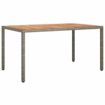 vidaXL Ensemble à manger jardin et coussins 7 Pièces gris rotin