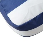 vidaXL Coussin de palette rayures bleues et blanches 50x40x12 cm tissu