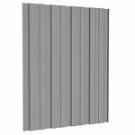 vidaXL Panneaux de toiture 12 Pièces Acier galvanisé Gris 60x45 cm