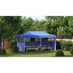 vidaXL Tente de réception pliable bleue 3 x 6 m