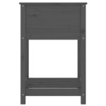 vidaXL Jardinière avec étagère Gris 54x54x81 cm Bois massif de pin