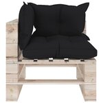 Vidaxl salon de jardin palette 7 pièces avec coussins bois de pin
