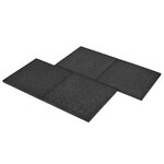 vidaXL Carreaux de protection antichoc 18Pièces Caoutchouc 50x50x3cm Noir