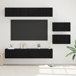 vidaXL Ensemble meuble TV 6 Pièces Chêne noir 80 x 30 x 30.5 cm