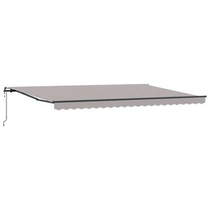 vidaXL Auvent Rétractable Gris clair 500 × 300 cm tissu