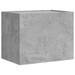 vidaXL Table de chevet murale gris béton 45x30x35 cm