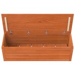 vidaXL Boîte de rangement avec stockage Cire marron 109 x 36 5 x 33 cm