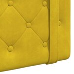 vidaXL Tête de lit suspendue Jaune Velours