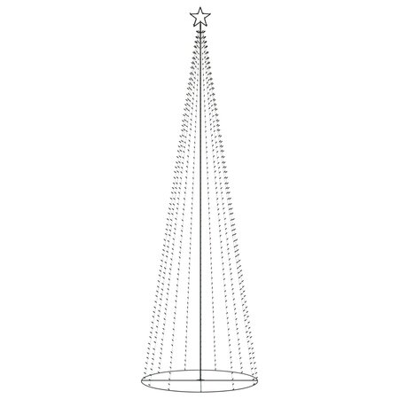 vidaXL Sapin de Noël cône 752 LED Blanc chaud Décoration 160x500 cm