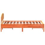 vidaXL Cadre de lit sans matelas cire marron 120x200cm bois pin massif