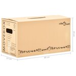 vidaXL Boîtes de déménagement Carton XXL 100 Pièces 60x33x34 cm