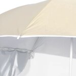 vidaXL Parasol de plage avec parois latérales Sableux 215 cm