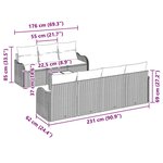 Ensemble de Canapés de Jardin de 8 Pièces avec Coussins en Poly Rattan Noir