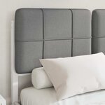 vidaXL Cadre de lit avec tête de lit rembourrée Gris clair
