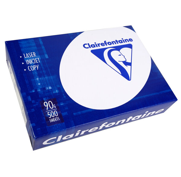 Ramette 500 Feuilles Papier 90g A4 210x297 mm Blanc CLAIRALFA