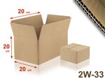 Lot de 5 cartons double cannelure 2w-33 format 200 x 200 x 200 mm