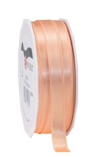 Satin double face 25-m-rouleau 10 mm abricot