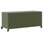 vidaXL Meuble TV vert olive 100 5x39x43 5 cm acier laminé à froid