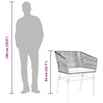 vidaXL Chaises de jardin lot de 2 avec coussins noir résine tressée
