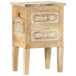 vidaXL Table de chevet peinte à la main 40x30x60 cm Bois de manguier