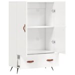 vidaXL Buffet haut blanc brillant 69 5x31x115 cm bois d'ingénierie